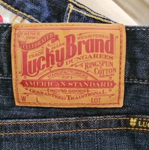 Lucky Brand Jeans Classic Fit Straight Denim Men's Size 38 x 30 Dark Blue Stretc